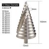 6-60mm HSS Stufenbohrer Spiral Konisch Schlitz Senker 12 Stufen