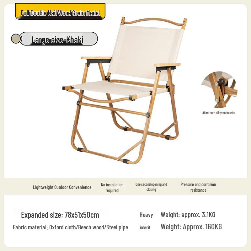 Ultralight Aluminum Folding Kermit Chair with Table for Outdoor Camping and Leisure Travel