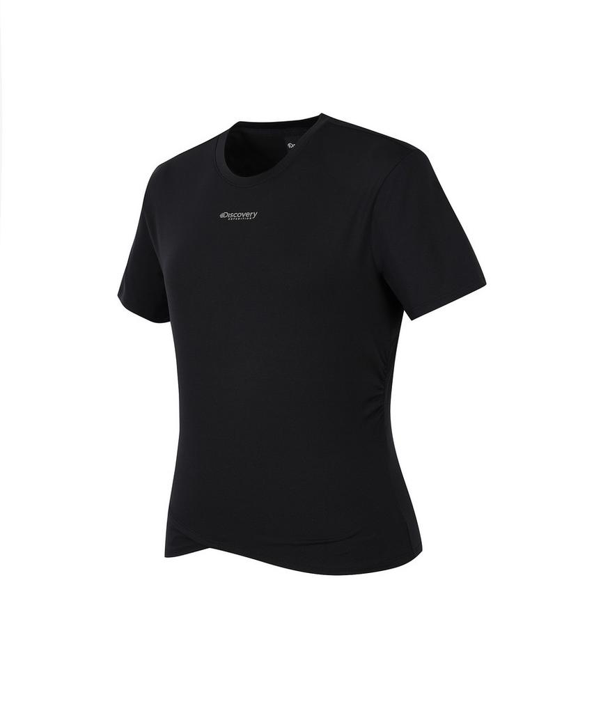 DISCOVERY EXPEDITION Women'S Shirred Short Sleeve T-Shirt (Black)