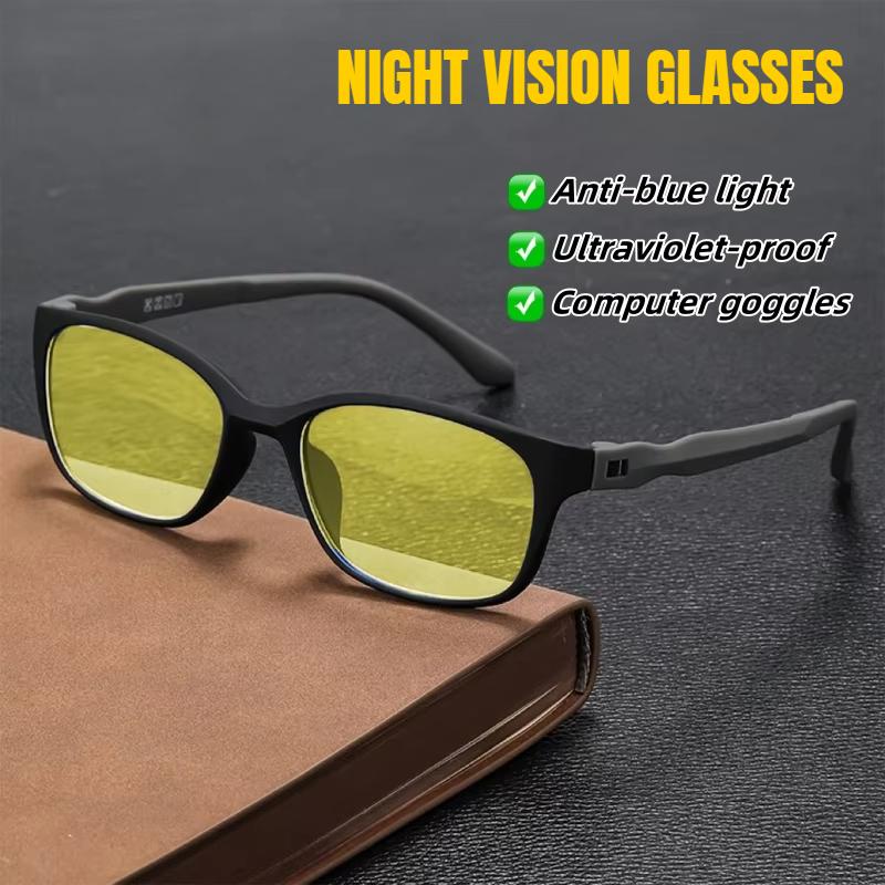 Anti Blue Light Night Vision Glasses for Men Night Driving TR90 Sports Sunglasses Outdoor UV400 Eyewear Unisex Computers Goggles