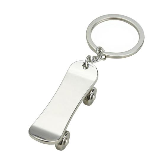 

Yousheng Skateboard Keychain Pendant Fingertip Decompression Keychain Portable Cool Skateboard Keychain for Skateboard Lovers серебряный