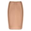 Dam Glansig Hög Midja Stretch Enfärgad Bodycon Pennkjol