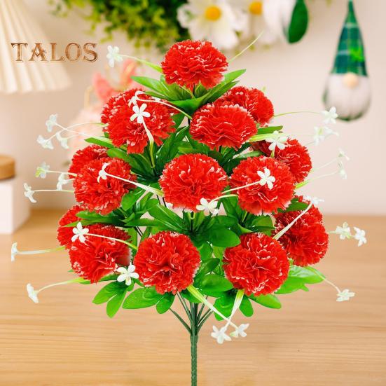 Konstgjord Nejlikarealistisk 18 Huvud Falsk Sidenblomma UV-beständig Bröllopsfest Inomhus Utomhus Trädgård Gård Konstgjorda Blommor Växtdekoration