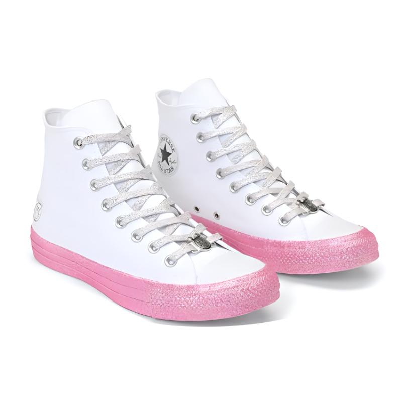 Miley Cyrus X Converse Chuck Taylor All Star High Lace-up High Top Espadrilles Unisex Pink White