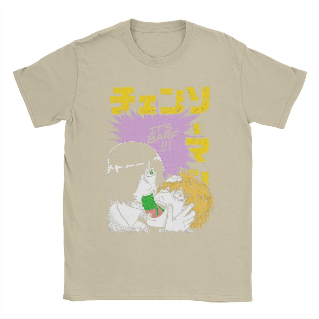 Herren Chainsaw Man Japanischer Manga T-Shirts 100% Baumwolle Kleidung Lustige Kurzarm Rundhals T-Shirts 6XL T-Shirt