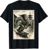 Funny Vintage Japanese Ukiyo-e Art Graphic Tee Skateboard T-Shirt