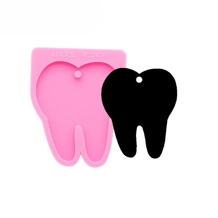 

UV Resin Silicone Tooth Mold Epoxy Resin Molds for DIY Keychain Jewelry Making Tools Shining Resin Moldes