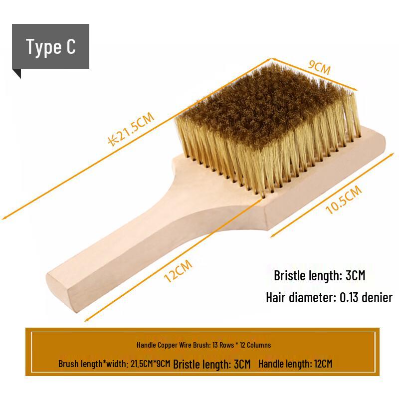 Wooden Handle Copper Wire Cleaning Brush