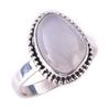 Natural Rainbow Moon Stone Gemstone Handmade 925 Sterling Silver Ring S.9 N0m49