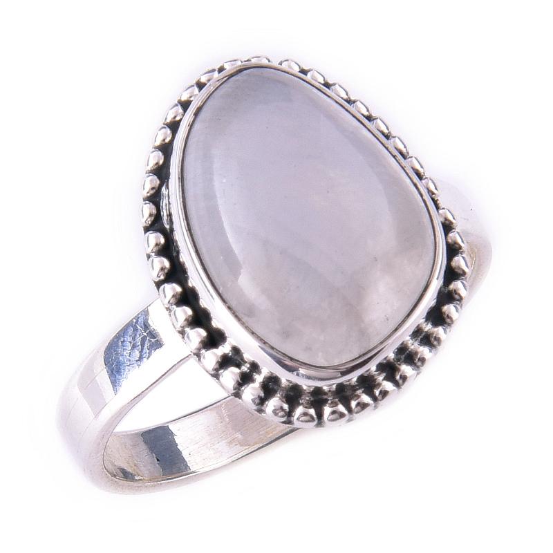 Natural Rainbow Moon Stone Gemstone Handmade 925 Sterling Silver Ring S.9 N0m49