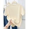 Women's Round Neck Short Sleeve T-Shirt Loose Fit Japanese Korean Casual Cute Cat Graphic Print Basic Tee Fashion Slim Fit Summer Daily Blouse Top