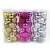 24-Pack Christmas Tree Ornaments: 3cm-4cm Electroplated Plastic Balls In Assorted Irregular Shapes