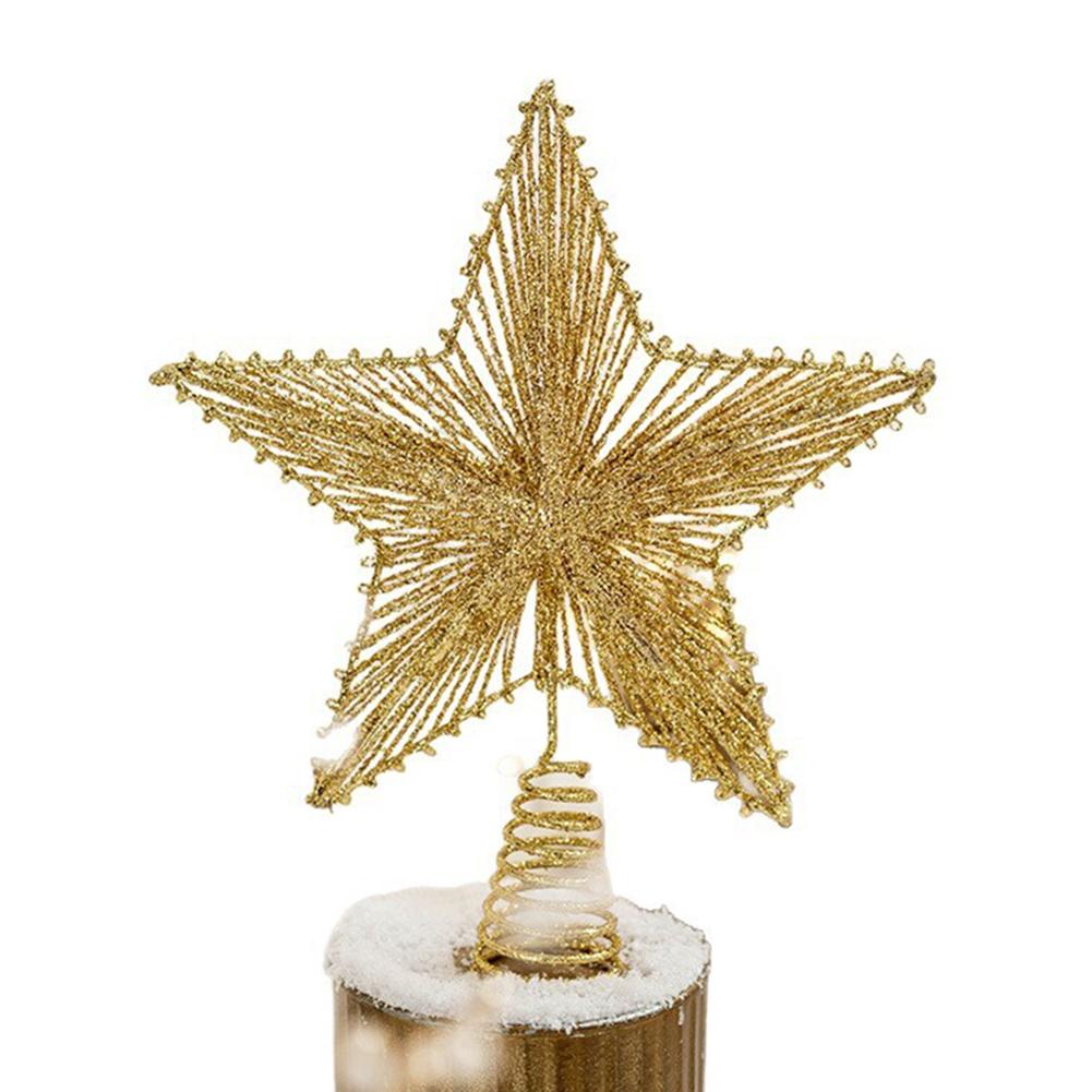 Feestelijke Kerstboomster met Glitters Metaalontwerp voor Feestdecoratie Biedt een Sprankelende en Elegante Look