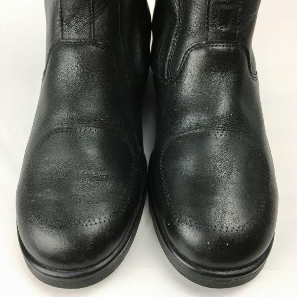 Frey Daytona German Made Vintage Leather Motorcycle Boots Black Size 38 / 24.0cm Back Zip(USED)