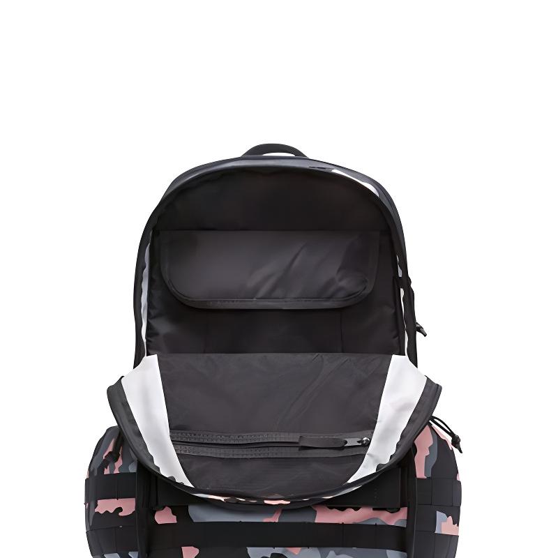 Nike SB Skate Series Sports Large Capacity Polyester Backpack Unisex Backpacks Pink-Camouflage BA5983-060