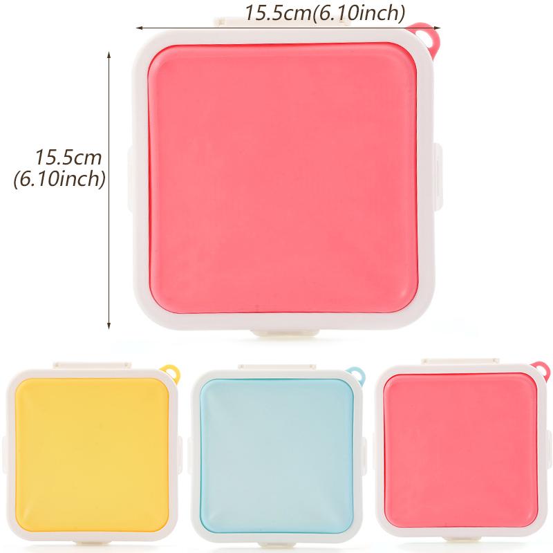 Bærbar Sandwich Toast Bento Box Gjenbrukbar Silikon Sandwich Box Miljøvennlig Lunsj Matbeholder Mikrobølgeovn servise