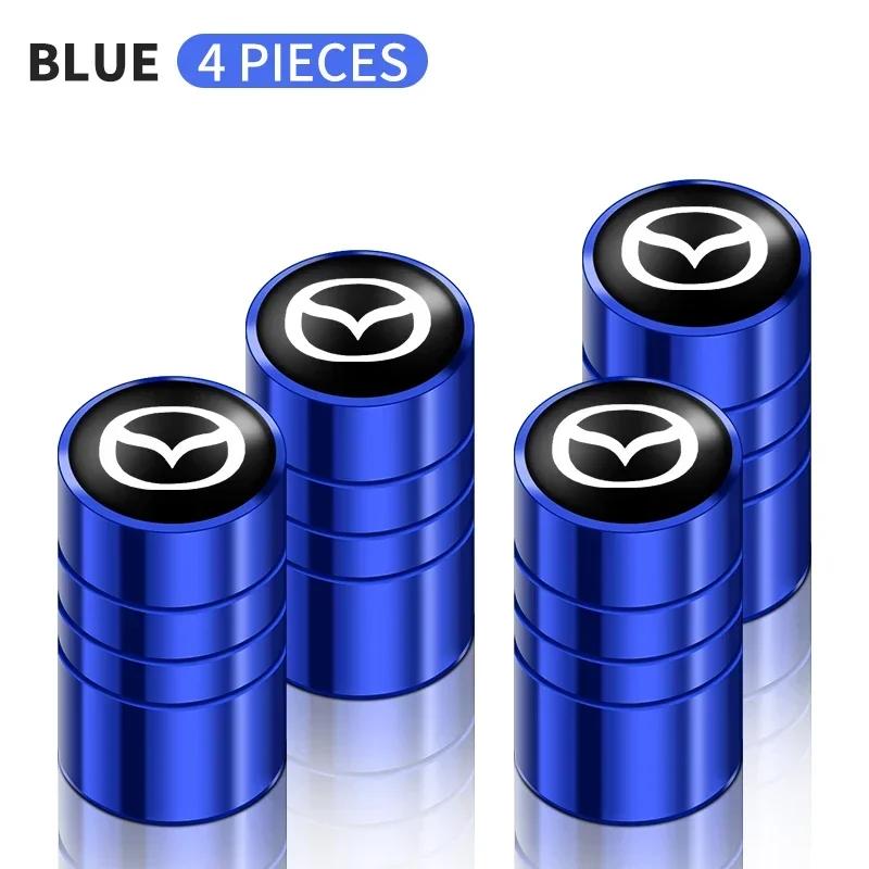 2025 Hot 4pcs Car Badges Wheel Tire Valve Caps Tyre Stem Covers Auto Accessories For Mazda CX5 CX30 CX3 CX7 2 3 Bk 6 Gg Gj 3 6 2