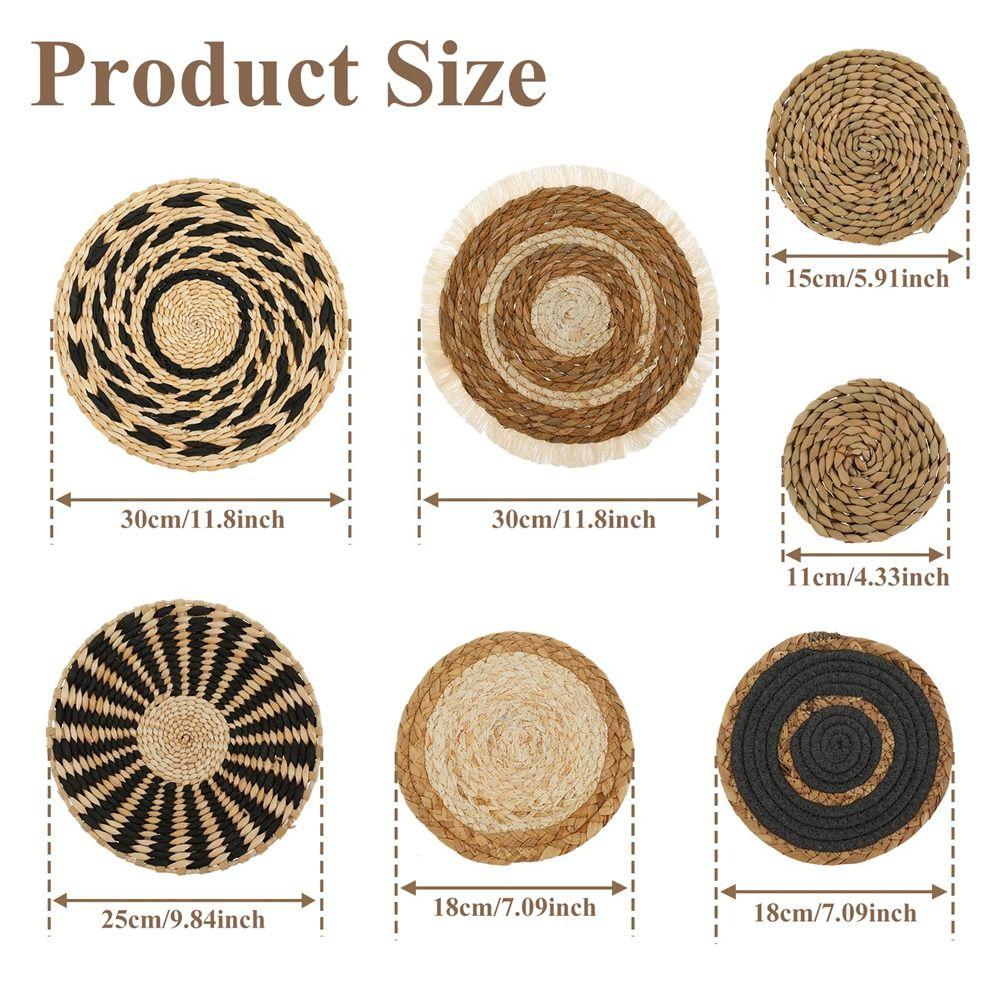 Seagrass Boho Wall Baskets  For Farmhouse, Living Room, Bedroom, Table, Kitchen, Home