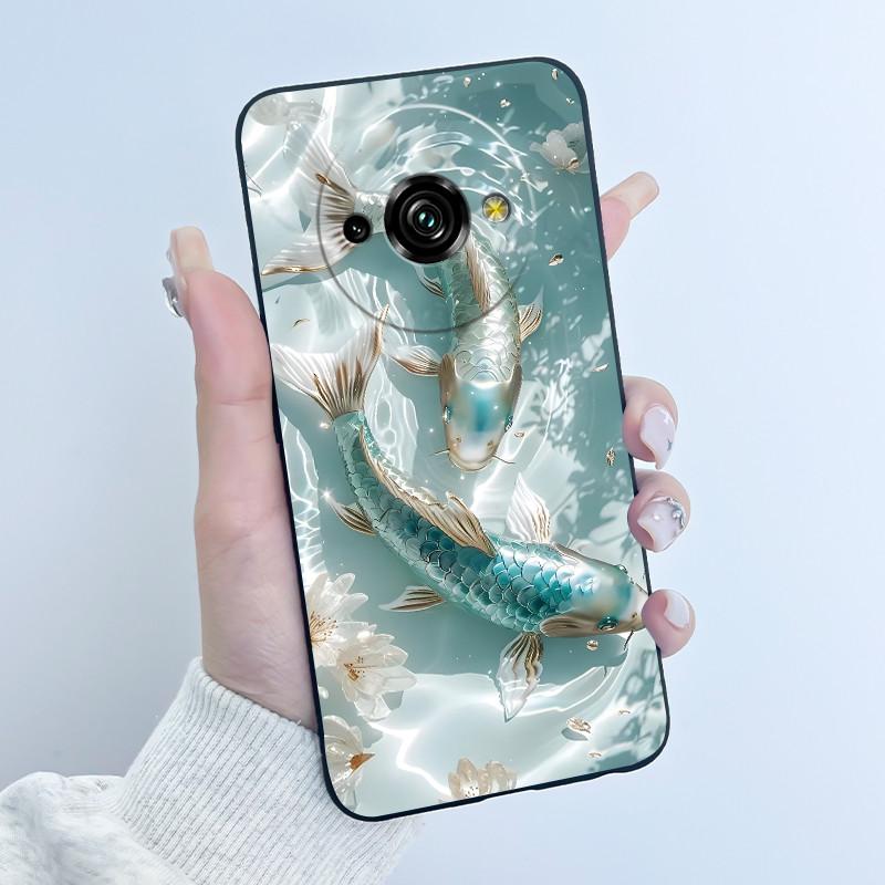 For Oukitel C59 Case Oukitel C59 Pro Cover Luxury Cute Love Rabbit Funny Pattern Black TPU Soft Silicone Protective Phone Case