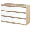 Chest of Drawers Sonoma Oak White Matte 100 Cm TV Cabinet Living Room Furniture