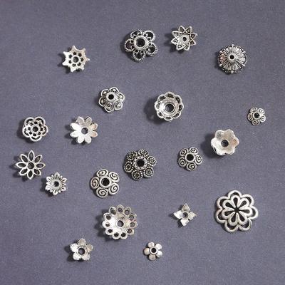 50 Adet Seçim Boyutu Çiçek Yuvası Alaşım Aksesuarları Takı Bileşen Yapımı DIY Charm Dekorasyon