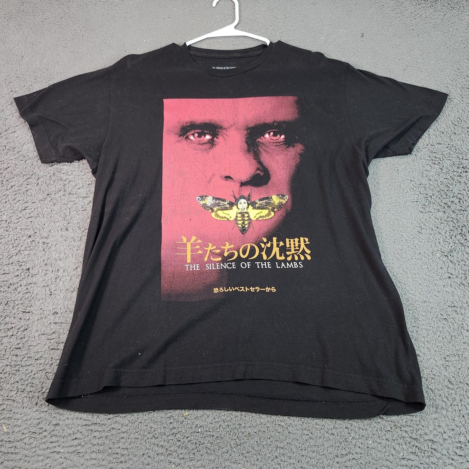 The Silence Of The Lambs Shirt Mens Large Black Japanese Graphic Horror Tee Unisex T-Shirt XXL