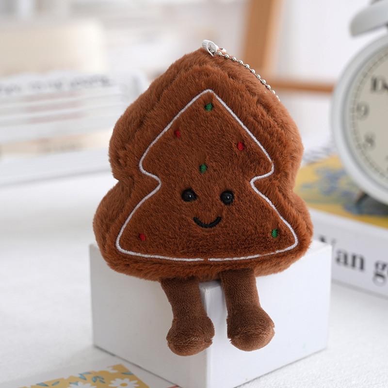 Tree Christmas Star Shapes Plush Toy Keychain Stuffed Doll Pendant Backpack