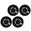 4Pcs Golf Cart Wheel Hub Cap 8 Inches Glossy Black Wind Resistance Reduction Wheel Hub Cover Replacement for E‑Z‑GO