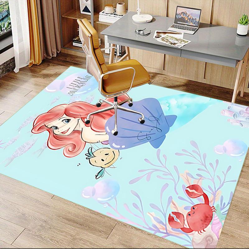 1pc Little Mermaid Carpet Office Rug Outdoor Mat Home Decor Area Carpet Festival Gift Office desk chair carpet