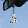 Cute Car Accessorie Duck Pendant Auto Rearview Mirror Ornaments Birthday Gift Couple Accessorie Car Fragrance