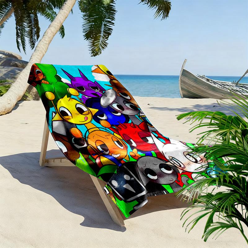 Dandy's World 2D Flat Print Beach Towel, Large Soft Quick Dry Towel for Beach Camping SwimmingZSTJ0915030