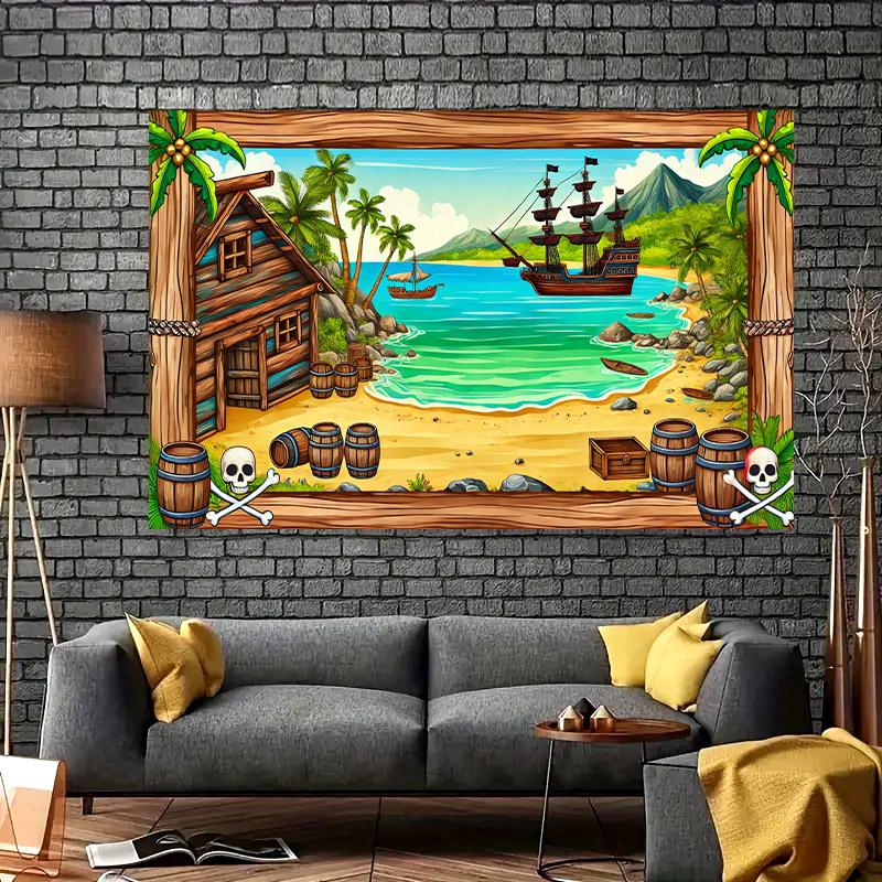 1 polyester tent for tropical pirate bay exploration, suitable for indoor, outdoor and studio use