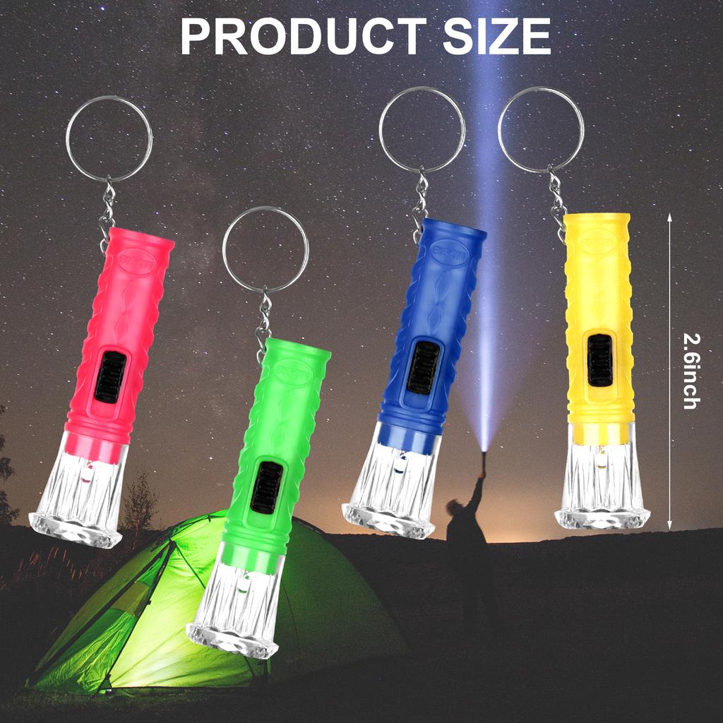 100Pcs Mini Flashlight Keychain Bulk Led Flashlight Keychains Portable Key Ring Light Torches Small Flashlights Keychain Light A