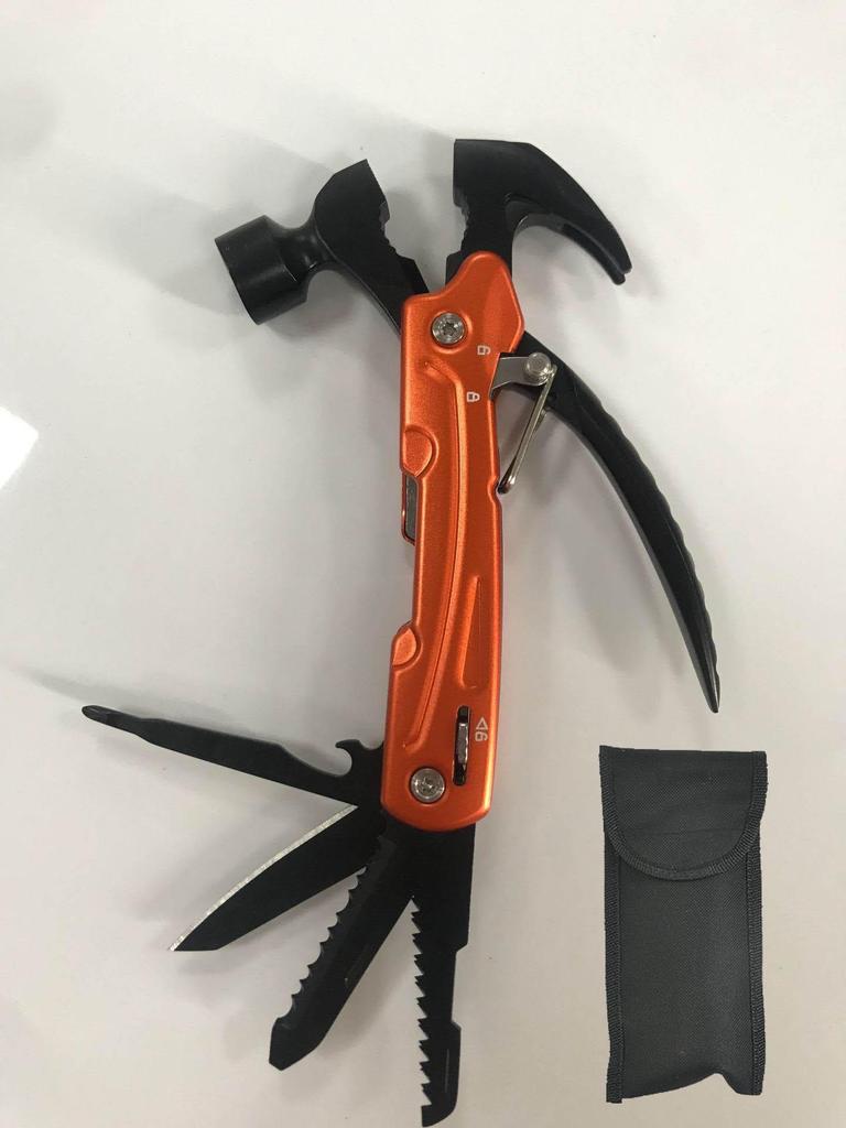 Multifunktionale Outdoor-Zange aus Edelstahl mit Glasbrecher & Überlebenshammerkopf