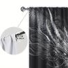 2pcs Wakening and Flight of Dragon Printed Curtain for Home Decor - Rod Pocket Window Treatment for Bedroom, Office, Kitchen