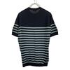 JOHN SMEDLEY BEAMS Exclusive HAYES NVxGR 30G Cotton Short Sleeve Knit tops L NavyUsed