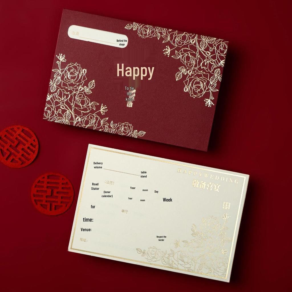 Elegant High-End Wedding Invitation & Thank You Card Set