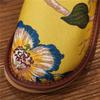 Winter garden cotton slippers fashion printing men's and women's warm fabrics non-slip rubber soft soles home cotton shoes