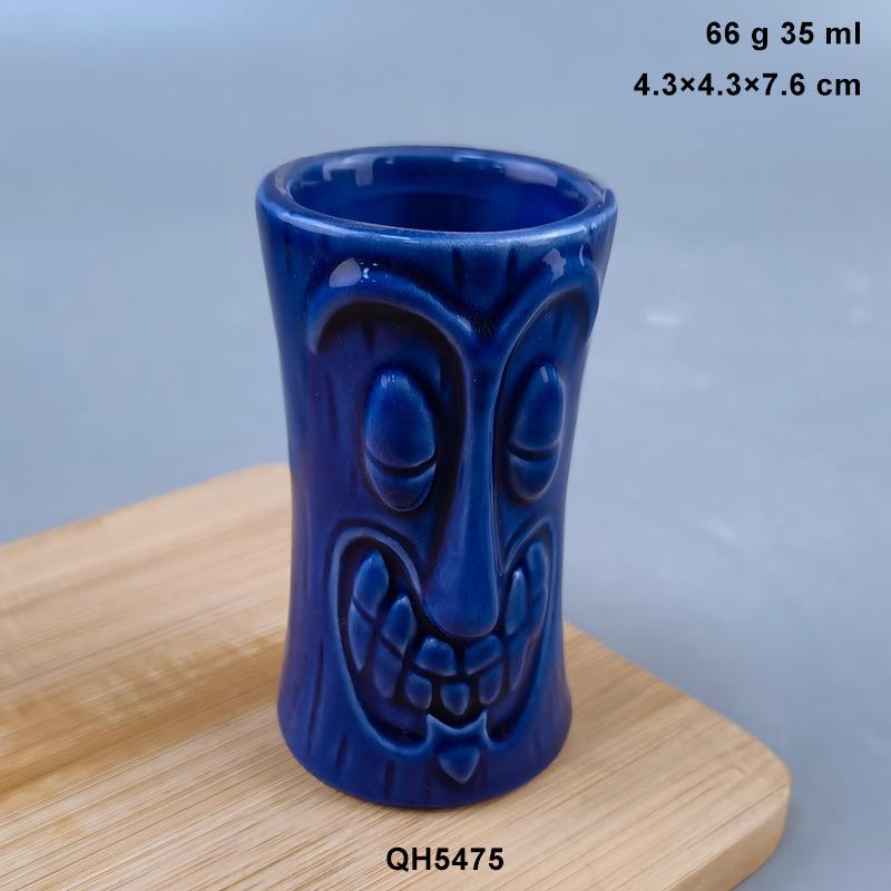 American Ceramic Relief Cup Hawaiian Cocktail Cup Grimace Cup Ceramic Tiki Cup Bar Tiki Cup