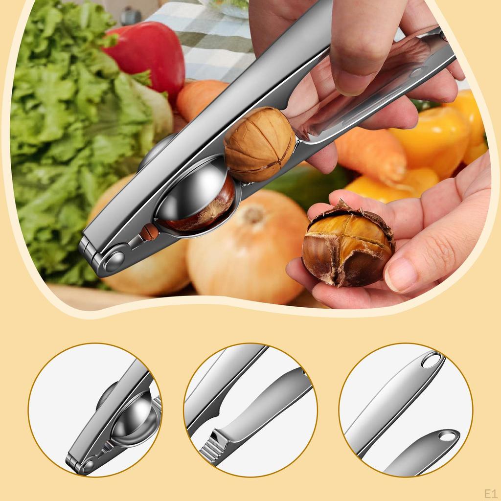 Nutcracker Chestnut Clip Nut Cracker Sheller Cut Ergonomic Nonslip Pliers for Family