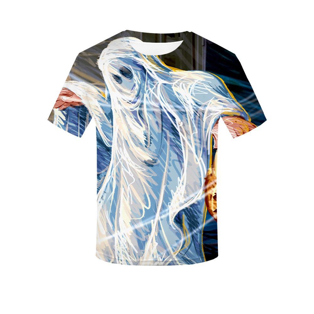 Halloween personlig 3D-tryckt t-shirt för vuxna män sommar kortärmade t-shirts
