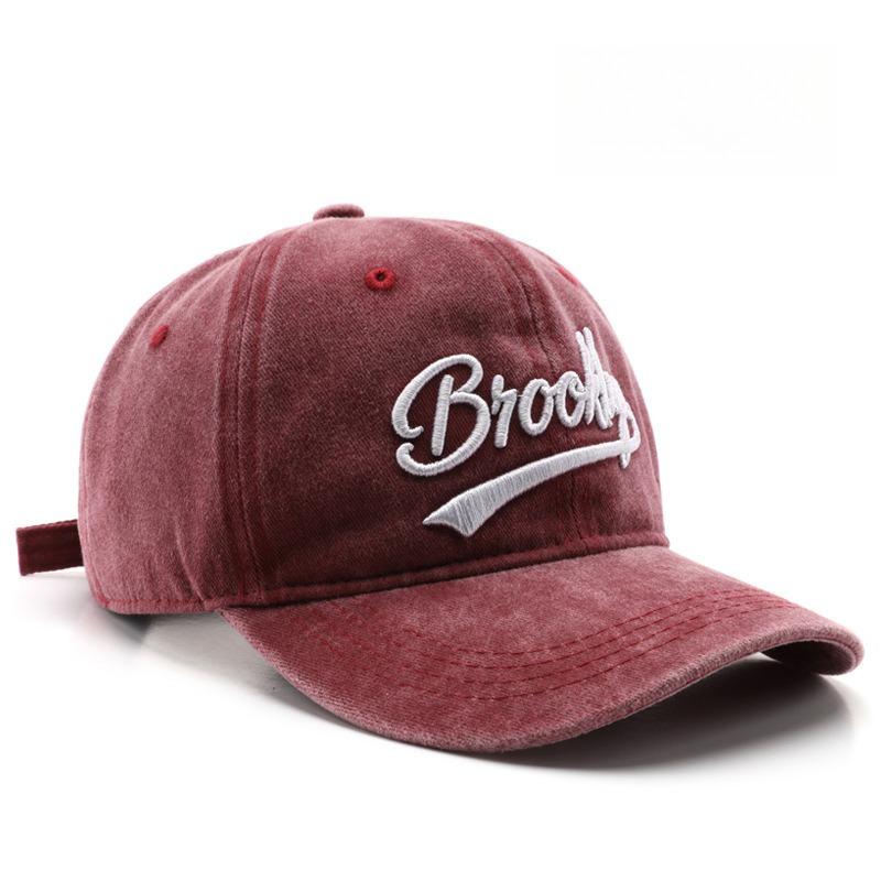 Gorra de béisbol retro vintage de algodón para hombre y mujer, con letras bordadas en mezclilla, de algodón, suave, informal, unisex.