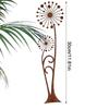 Rusty Dandelion Stakes Metal Flower Plant Garden Stake Yard Decoration Outdoor Dandelion Stake for Courtyard Lawn Pathway Farm