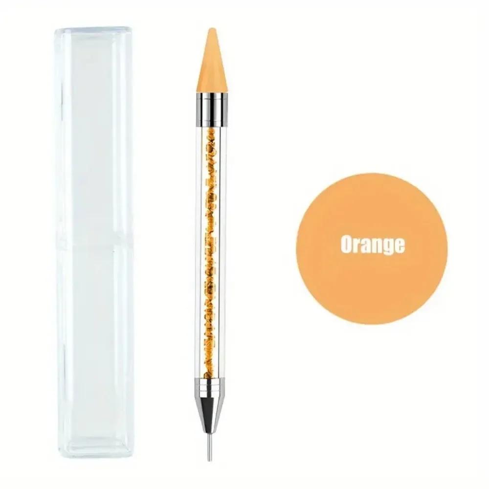 1pc Nail Art Dotting Pen Double End Painting DIY Brush Rhinestone Handle Diamond Picker Manicure Tool Dotting Pen Nail Accessory