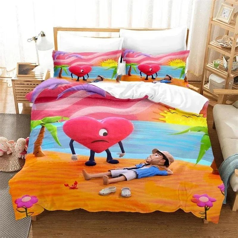 Un Verano Sin Ti Bedding Set Bad Bunny Duvet Cover Bedroom Comforter Single Twin King Size Quilt Cover Home Textile