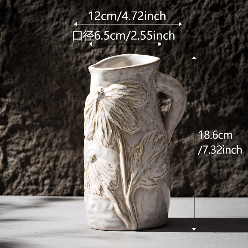 French Style Ceramic Vase Aesthetic Floral Arrangement Water Culture Vase Creative Decor Gift Box