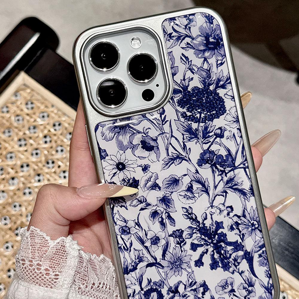 Full Screen Small Flower Suitable for IPhone16pro Mobile Phone Case Apple 15 Protective Case 14pro Electroplating 13pro Niche