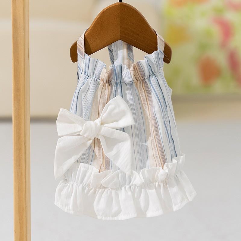 Puppy Dog Shirt Strap Skirt Set Teddy Pomeranian Small and Medium Dogs Universal Princess Style Dress Pet Clothes