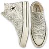Converse 1970s Anti-Slip Shock Absorption High-Top Board Shoes Women's White Veining