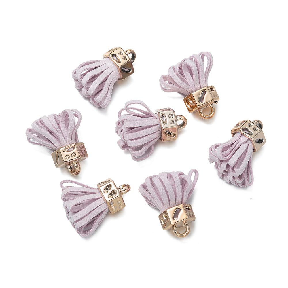 10pcs DIY Jewelry Leather Velvet Small Fringed Earrings Hair Accessories